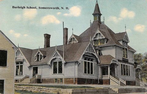 Burleigh School, Somersworth, New Hampshire 1912 Postcard