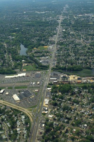NJ168 Black Horse Pike and Nicholson Road Aerial - Facing South