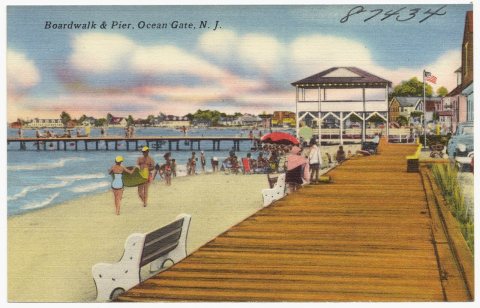 Boardwalk & pier, Ocean Gate, N. J