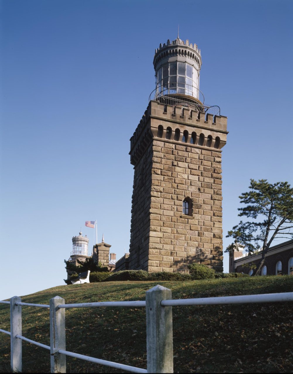 The Navesink Twin Lights is situated 200 feet above sea level