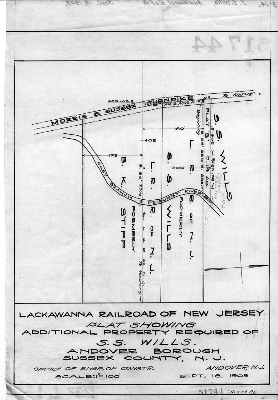 51744.BA#001--Additional property required of S.S. Wills--Andover Borough, Sussex County, NJ [1909.09.18]