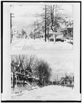 Keyport, New Jersey--First Street in winter; snow scene on Second Street