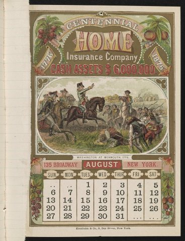 Home Insurance Company, cash assets $6,000,000, August