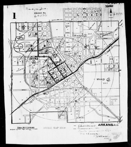 1940 Census Enumeration District Maps - Arkansas - Dallas County - Fordyce - ED 20-5, ED 20-6, ED 20-7