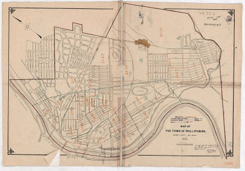 1950 Census Enumeration District Maps - New Jersey (NJ) - Warren County - Phillipsburg - ED 21-33 to 57