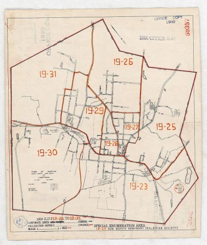 1950 Census Enumeration District Maps - New Jersey (NJ) - Sussex County - Newton - ED 19-23 to 31