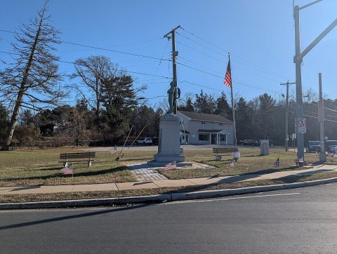 Chief Pohatcong statue, Tuckerton, NJ, Dec. 2024