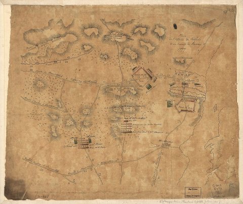 Plan de l'affaire de Westfield & du camp de Raway