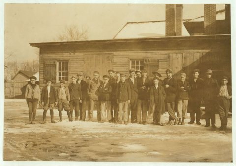 Noon hour. Moore Bros. Glass Co