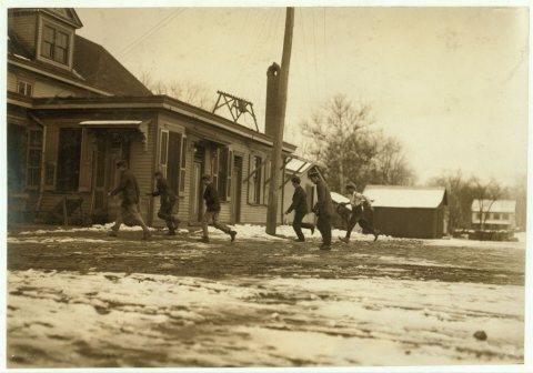Noon hour. Moore Bros. Glass Co