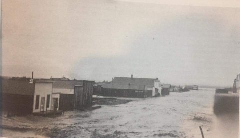 Main street of Folsom, New Mexico flood 1908