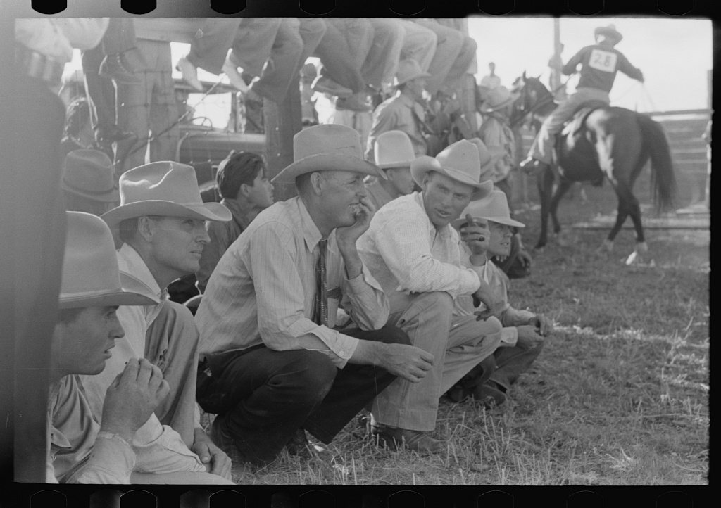 Spectators at Bean Day rodeo