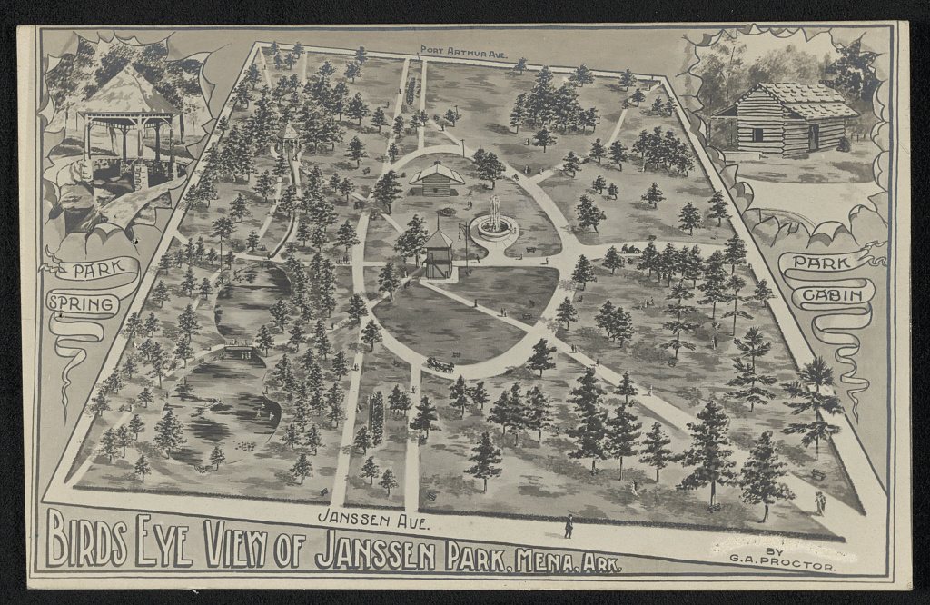 Birds eye view of Janssen Park