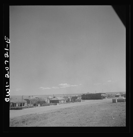 Encino, New Mexico. Passing through the town on the Atchison, Topeka and Santa Fe Railroad between Vaughn and Belen, Ne…