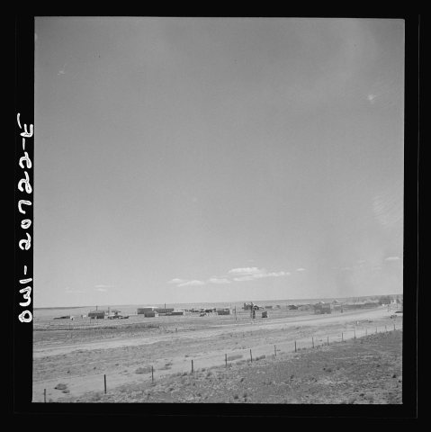 Encino, New Mexico. Passing through the town on the Atchison, Topeka and Santa Fe Railroad between Vaughn and Belen, Ne…