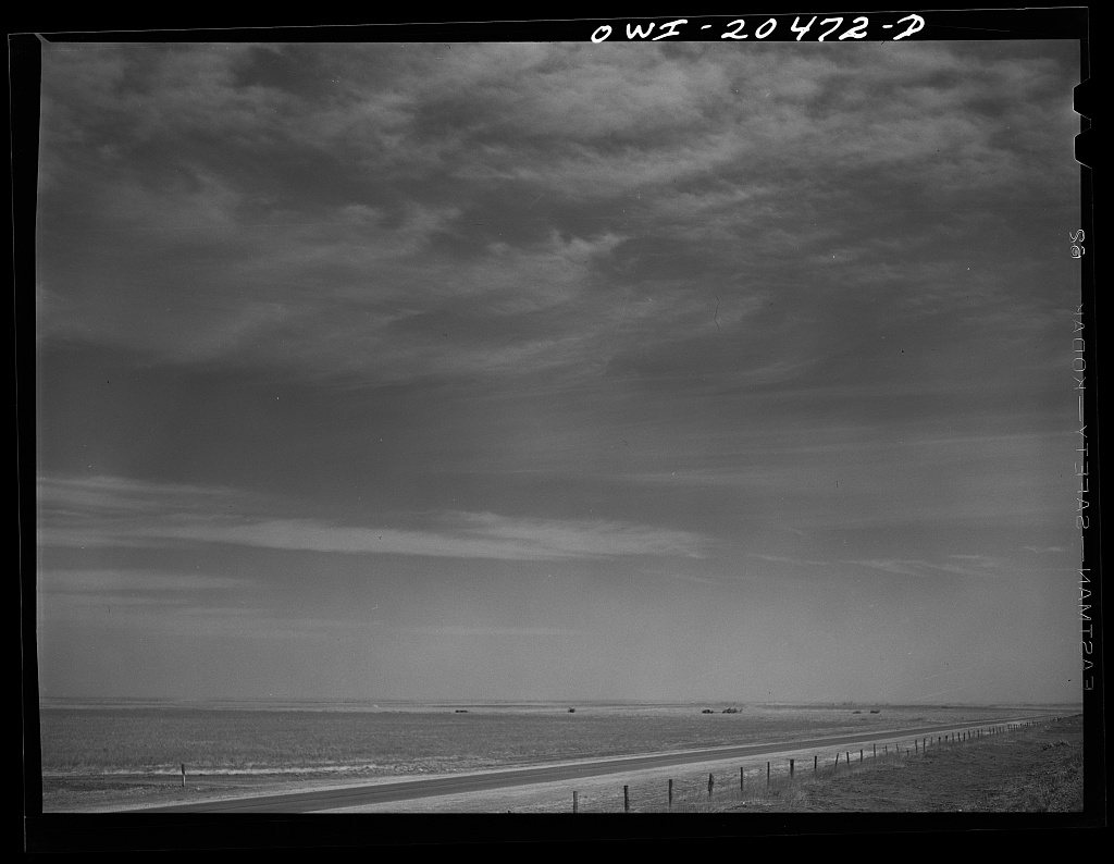 Untitled photo, possibly related to: Fort Sumner (vicinity), New Mexico. Landscape along the Atchison, Topeka and Santa…