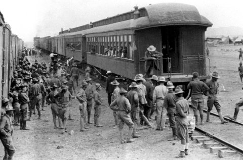 1st Aero Squadron - Columbus NM Train Arrival