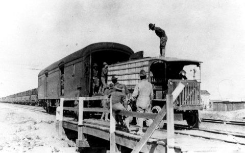 1st Aero Squadron - Airplane Arrival