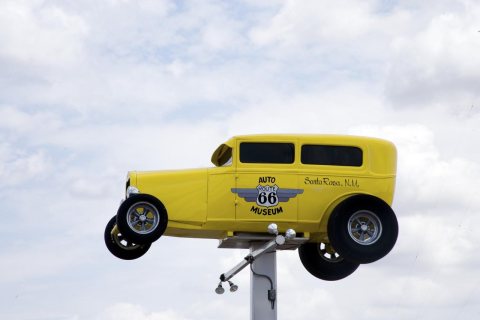 Car sign for the Auto Route 66 Museum