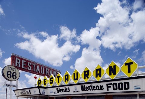 Route 66 restaurant, 1819 Will Rogers Drive
