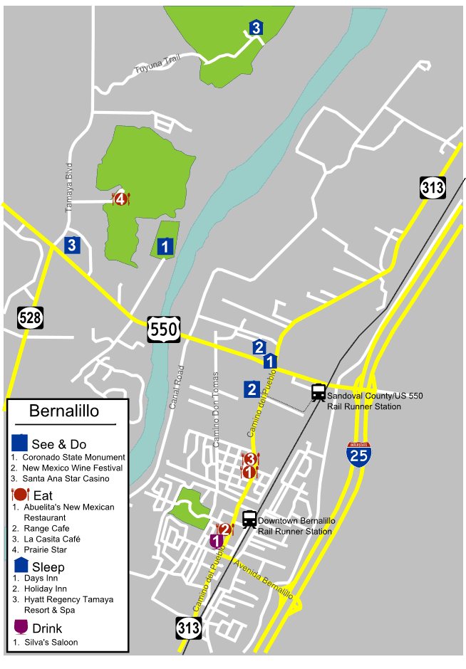 Bernalillo map