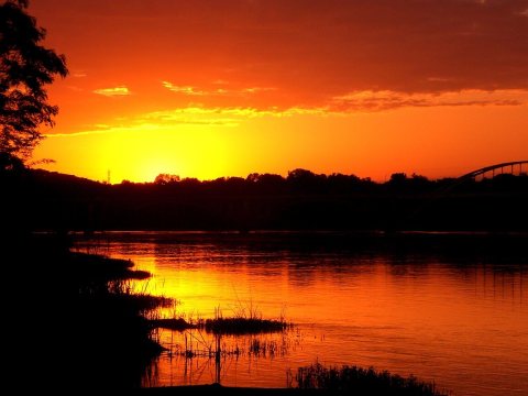 Sunset over the River