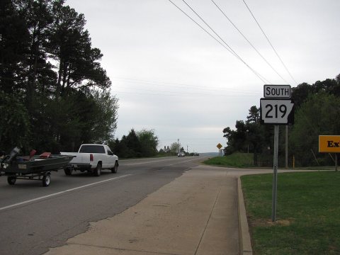 Arkansas Highway 219 southbound