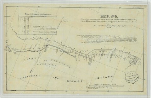 Map No. 3, Showing Continuation of Details of Fort Smith and Santa Fe Route, From Mounds Near 100 1-2 Degrees of Longit…