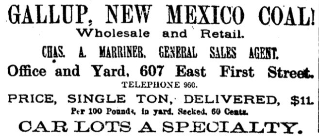Gallup New Mexico coal advertising