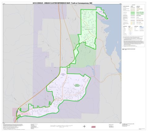 2010 Census Urban Cluster Reference Map for