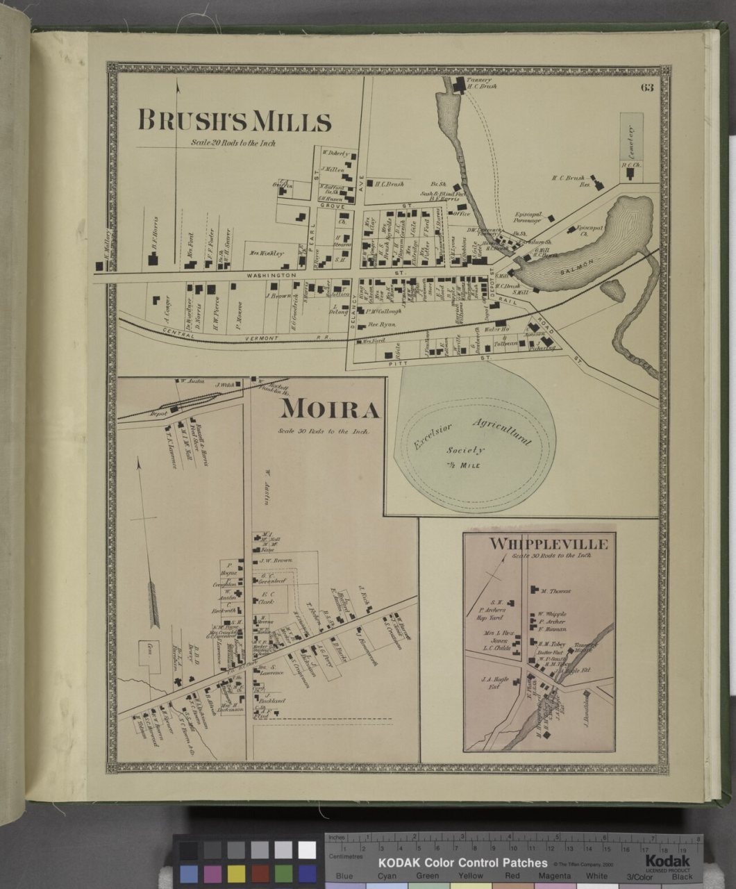 Brush's Mills (Village); Moira (Village); Whippleville (Village)