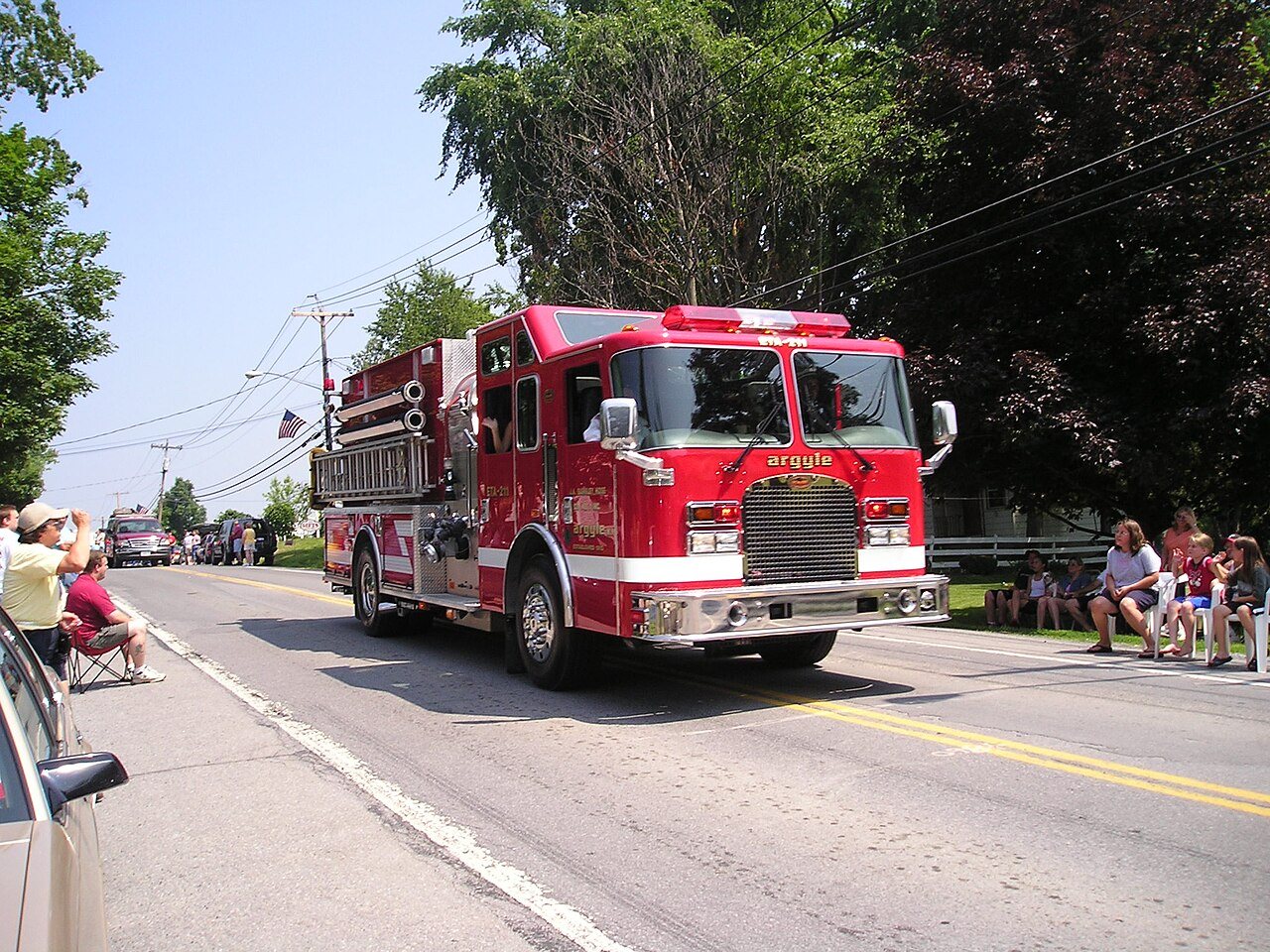 Argyle NY Fire-Rescue Department Fire Engine at July 4th Parade