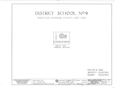 HABS NY,34-MARC.V,1- (sheet 0 of 4) - District School Number 9