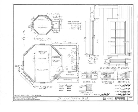 HABS NY,34-MARC.V,1- (sheet 1 of 4) - District School Number 9