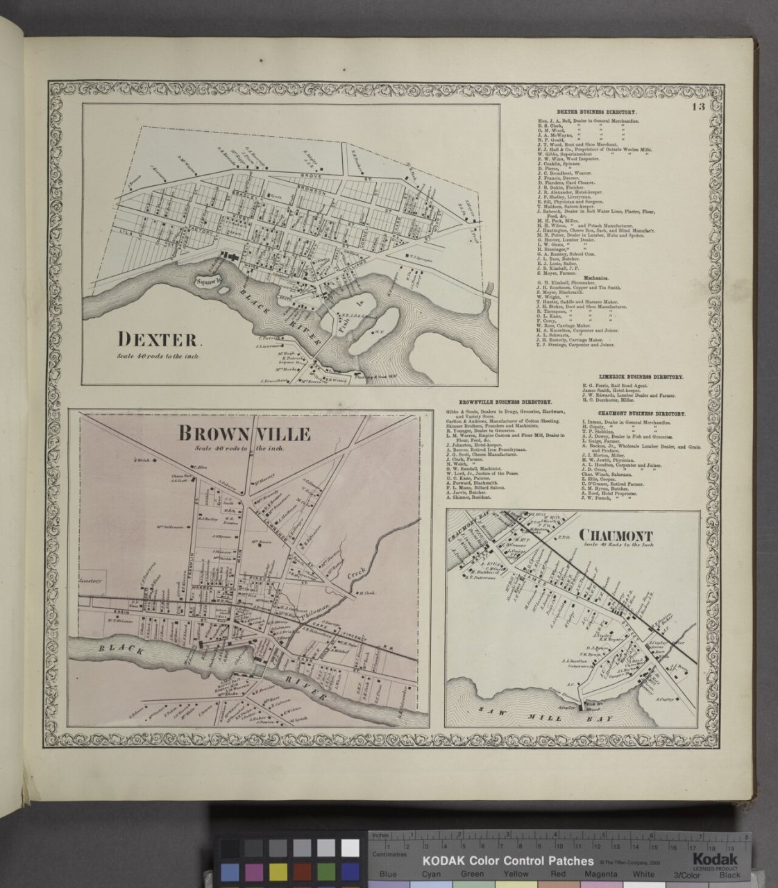 Dexter. (Village); Dexter Business Directory.; Limerick Business Directory.; Chaumont Business Directory.; Brownville (…