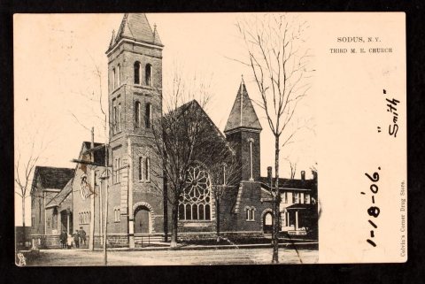 Third Methodist Episcopal Church, Sodus, New York (early 20th century postcard)