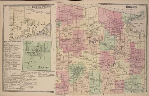 Map Sodus New York 1874