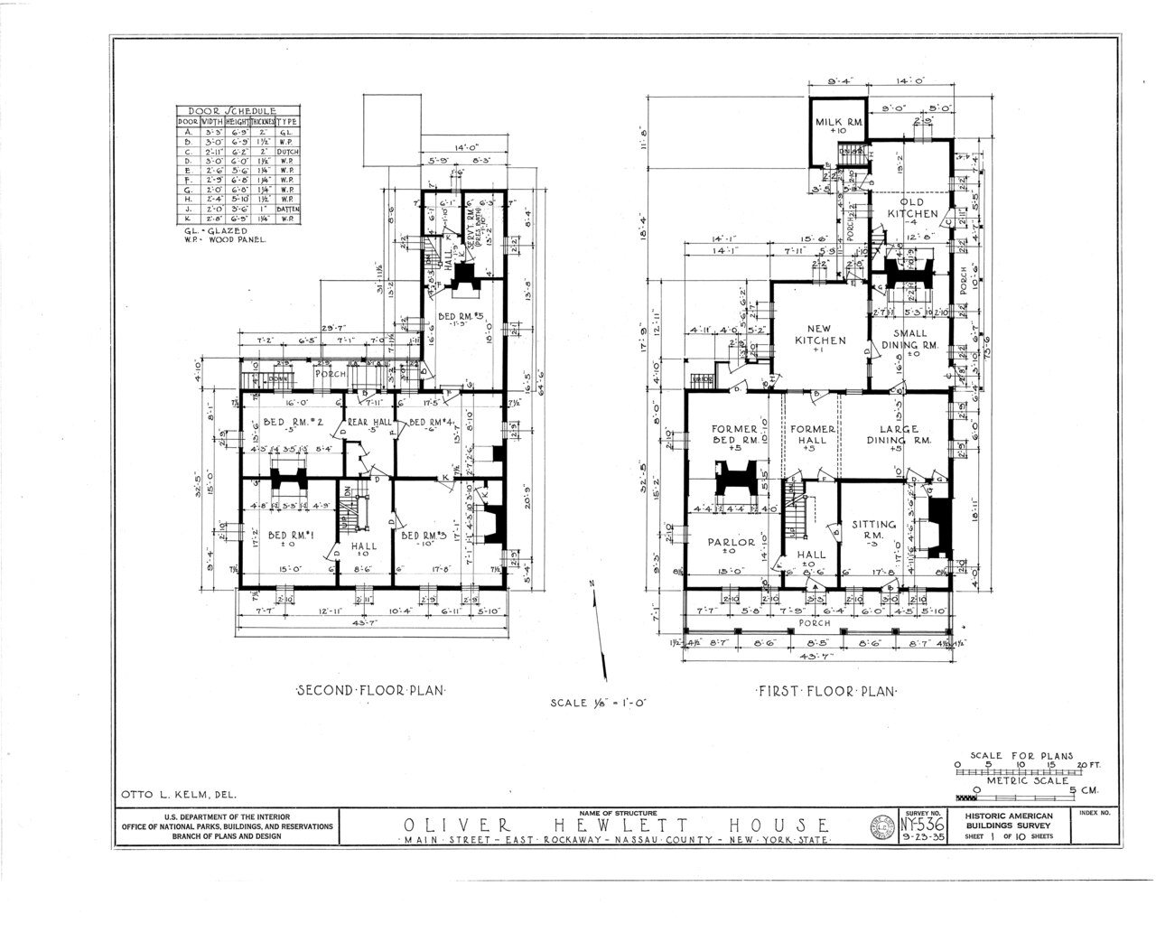 HABS NY,30-ROCKE,1- (sheet 1 of 10) - Oliver Hewlett House, 86 Main Street