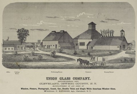 Union Glass Company. Established 1851. Cleveland, Oswego County, N.Y. Manufacturers of all sizes of Windows, Pictures, …