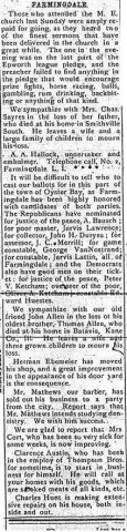 Farmingdale in the Long Islander News on March 22, 1897