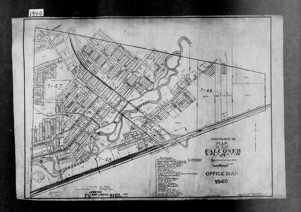 1940 Census Enumeration District Maps - New York - Chautauqua County - Falconer - ED 7-46, ED 7-47, ED 7-48