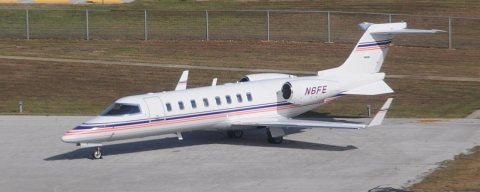 Learjet 45 at HRO Oct 2009