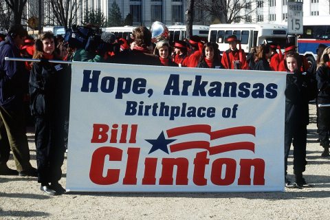 Hope, Arkansas High School Band prepares for Bill Clinton's 1993 inaugural parade