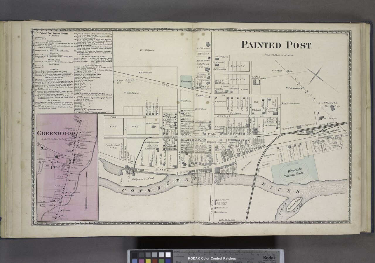 Painted Post Business Notices.; Greenwood (Village); Painted Post (Village)
