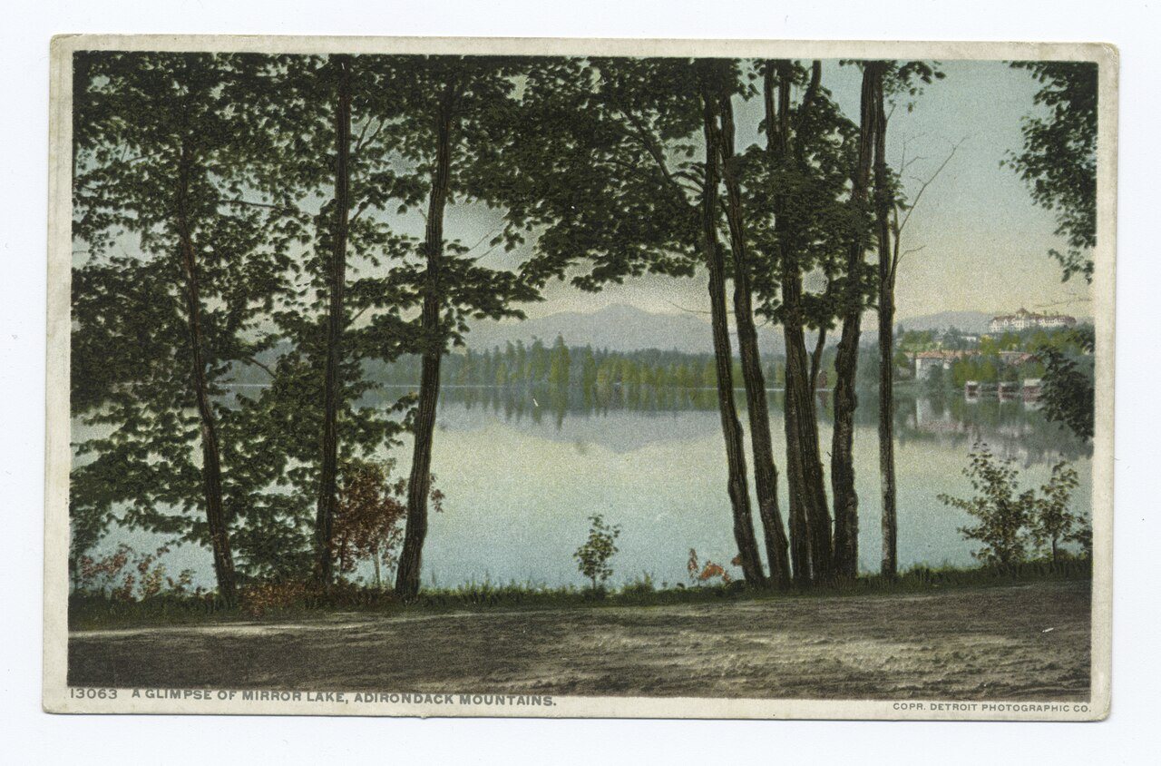 Glimpse of Mirror Lake, Adirondack Mountains, N.Y