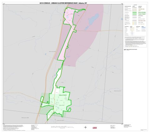 2010 Census Urban Cluster Reference Map for