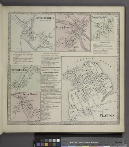 Sterlingville (Village); Black River (Village); Pamelia Four Cors. (Village); Pamelia Four Corners Business Directory.;…