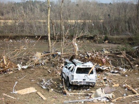 Clinton tornado dentist office damage