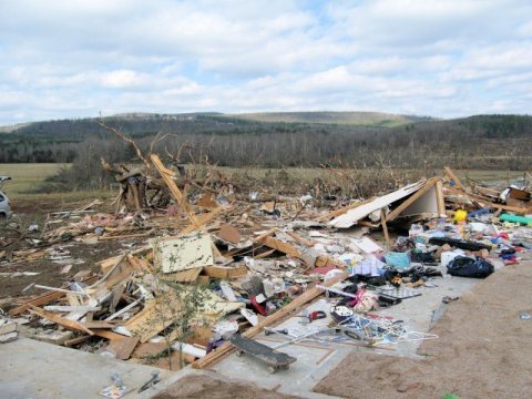 Tornado damage