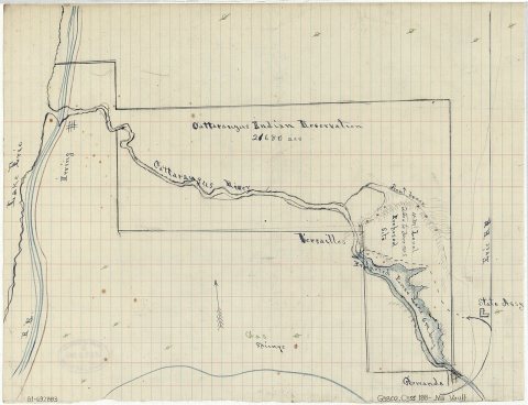 Map of the Cattaraugus Indian Reservation, New York